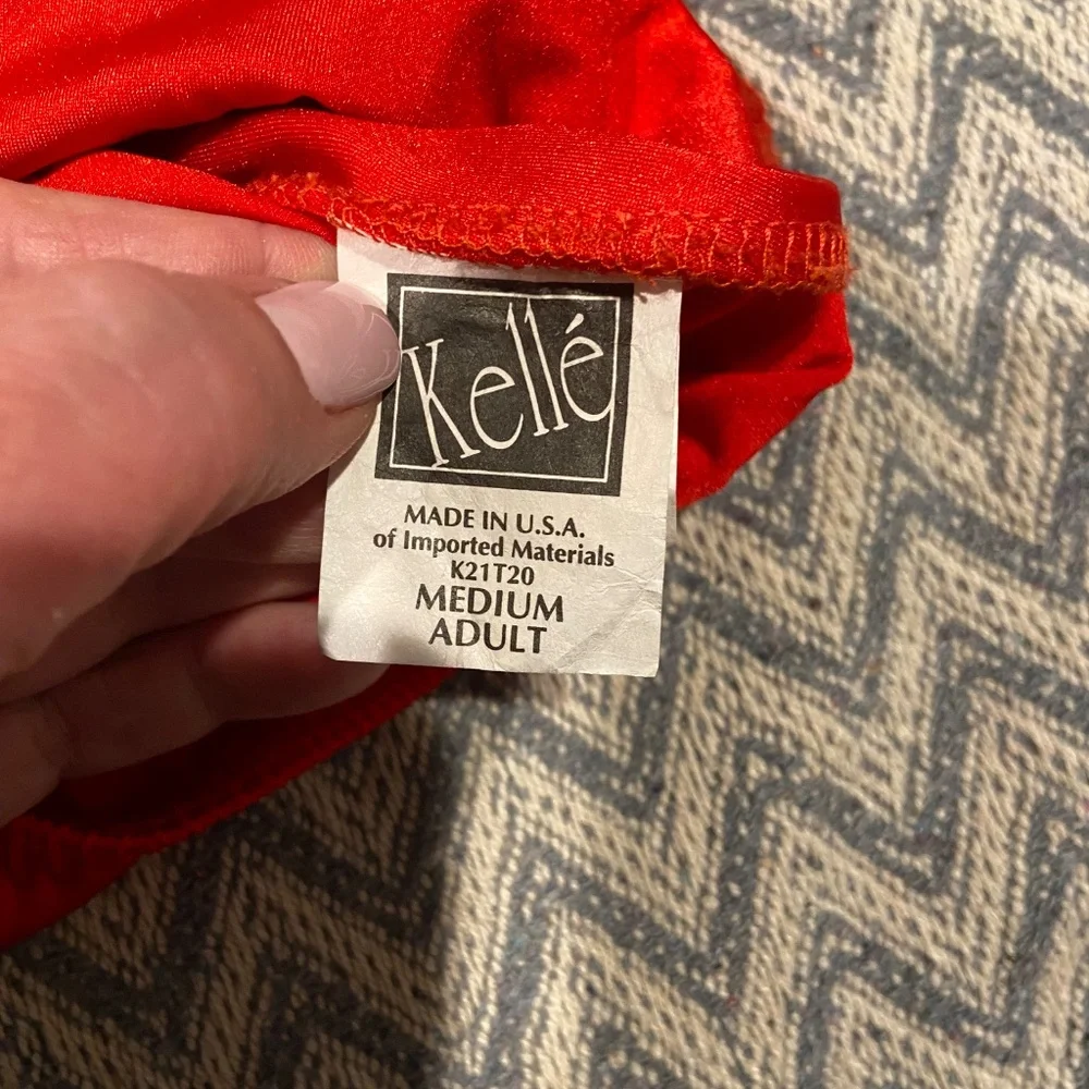 Kellé Red Sleeveless Top with Black Tie & Strappy Back – child large